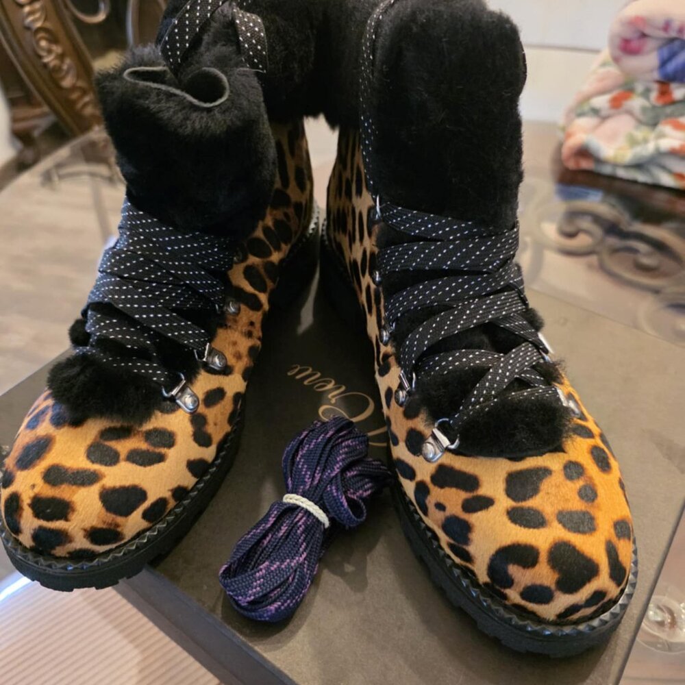 J. CREW Leopard Nordic Boots New with Original Box -Women's Size 10M